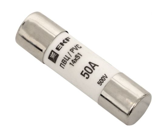 Плавкая вставка EKF, цилиндрическая, ПВЦ, 50А, 10 шт PROxima pvc-14x51-50 