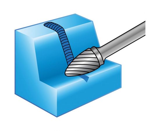 Борфреза твердосплавная форма F (10х20 мм; хвостовик 6 мм) NORGAU 077130600 – изображение 4