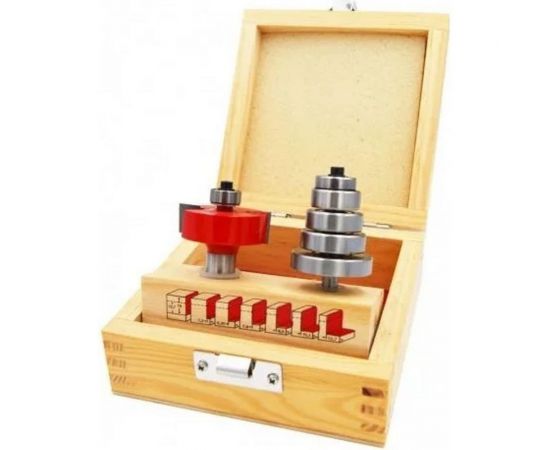 Набор VRMB06-A фреза кромочная для выборки четверти, 7 предметов АТАКА 671300 