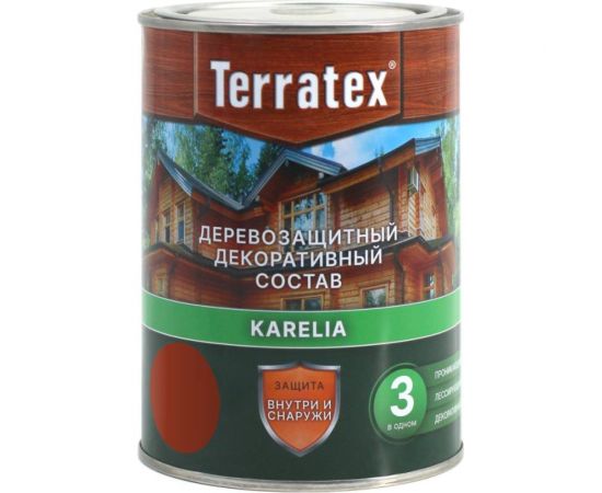 Деревозащитный декоративный состав ТЕРРАТЕКС красное дерево, 0.75 кг, 1 л ЭК000136993 