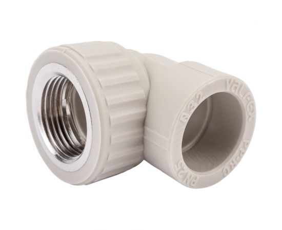 Угольник комбинированный с внутренней резьбой VALFEX PP-R серый, 32 мм х1"" 10125032Г 127-0490 – изображение 2