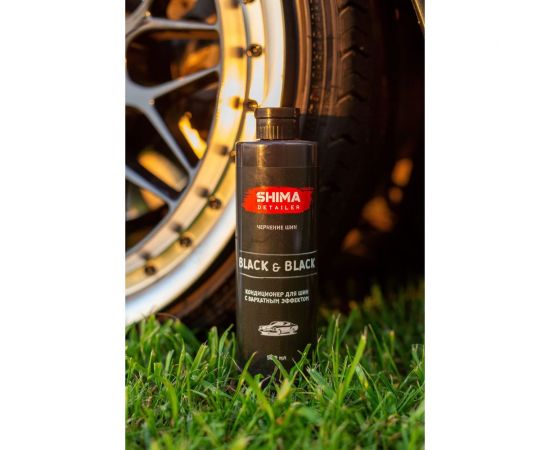 Чернитель для шин с бархатным эффектом SHIMA BLACK & BLACK 500 мл 4603740920056 – изображение 4