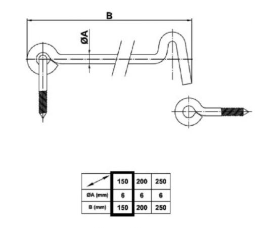 Крючок Amig 7-150 черный, 1 шт. 14191 – изображение 2