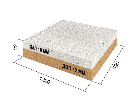 Звукоизоляционная панель Ruspanel RPG Comfort 1220x590x22 мм RPG4CF22#1/1220 – изображение 3