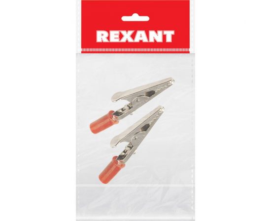 Зажим крокодил REXANT длина 53 мм, ток 15A, 2 шт 16-0009-9 – изображение 2