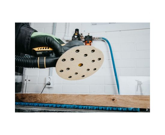 Диск шлифовальный перфорированный с липучкой (5 шт; 150 мм; Р80; 15 отв.) Abraforce 90360 – изображение 4