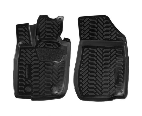 Ковры Airline для LADA Largus фургон 12-, 2 шт., высокий борт, 3D с подпятником, 1й ряд, ТЭП, черные ACM-PS-05 