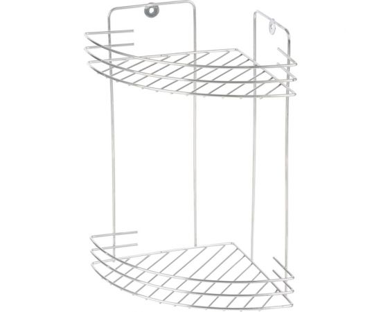 Угловая полка Рыжий кот двухъярусная Vento 19*19*30 см хром 310846 
