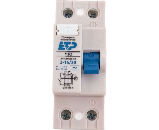 Устройство защитного отключения ETP УЗО 2P 16А тип АС 30 мА 4,5 кА 18097 