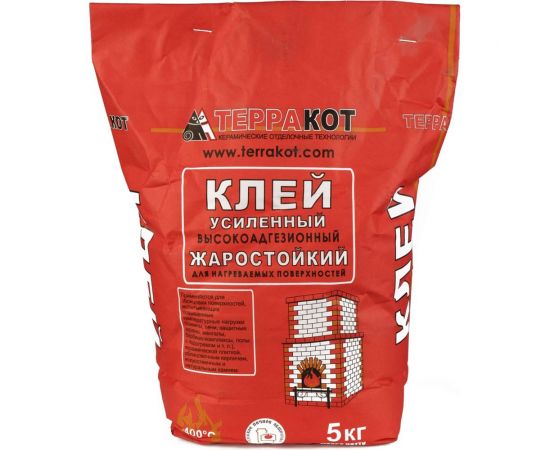 Жаростойкий клей Терракот усиленный, 5 кг А-17056 