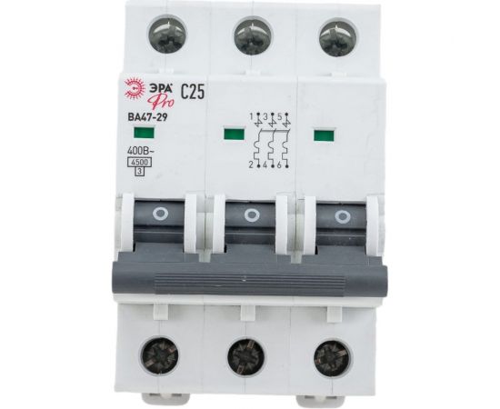 Автоматический выключатель ЭРА NO-900-46 ВА47-29 3P 25А кривая C Б0031778 