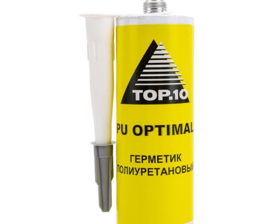 Герметик TOP.10 optimal полиуретановый, серый, 310 мл 10.638.0310. 