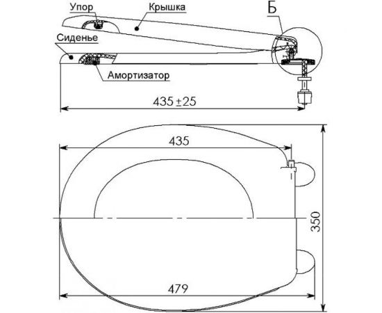 Сиденье для унитаза УКЛАД СУ 64.06.80 194465 – изображение 2