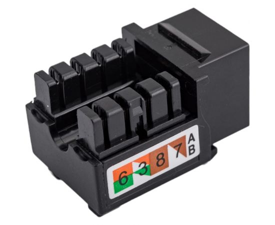 Вставка Keystone Cabeus Jack RJ-45, категория 5e, заделка тип 110, черная KJ-RJ45-Cat.5e-90-BK – изображение 5