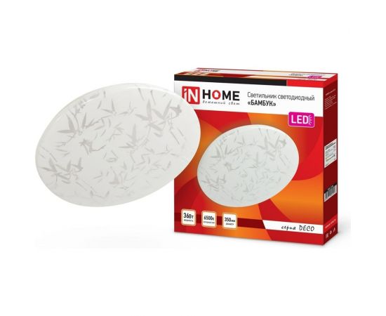 Светодиодный светильник IN HOME серии DECO 36Вт 230В 6500К 2340лм 350мм БАМБУК 4690612025056 – изображение 3