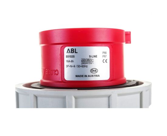 Кабельная вилка ABL 5P 16А 400V, IP67 S51S35 – изображение 2