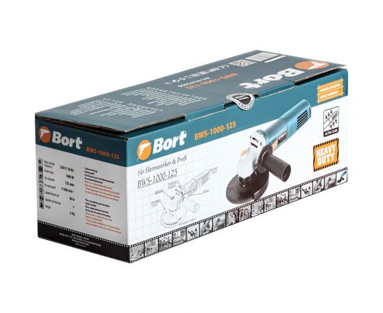 Шлифовальная угловая машина BORT BWS-1000-125 91275356 – изображение 2