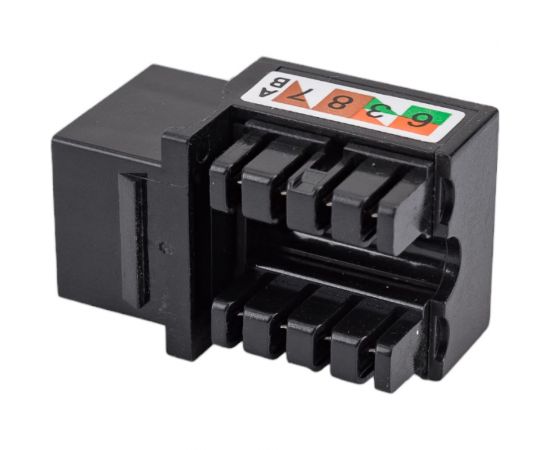 Вставка Keystone Cabeus Jack RJ-45, категория 5e, заделка тип 110, черная KJ-RJ45-Cat.5e-90-BK – изображение 2