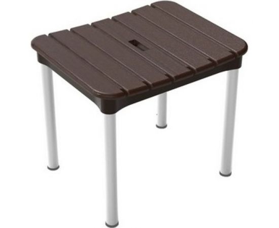 Стул для ванной PRIMANOVA ECALIPTUS максимальная нагрузка до 100 кг, 37x30x34 см, АВС-пластик, алюминий M-KV33-10 