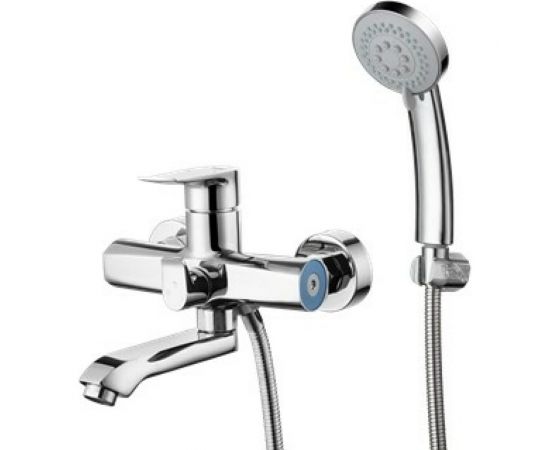 Смеситель для ванны G-lauf с литым поворот изливом 360° и душевой лейкой, хром GOB3-A134 