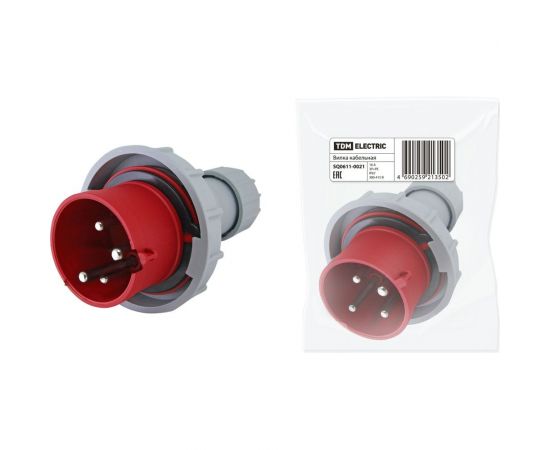 Кабельная в??лка TDM IP67 16А 3Р+РЕ 380В SQ0611-0021 
