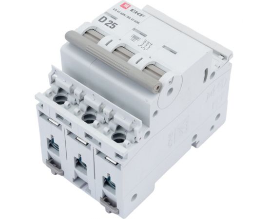 Автоматический выключатель EKF 3P 25А (D) 6кА ВА 47-63N PROxima M636325D 