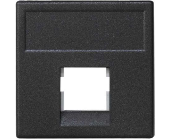 Универсальный адаптер Simon на 1 RJ45 коннектор, модуль К45, без защитных шторок, графит K076-14 