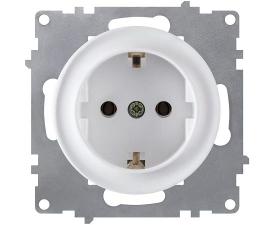 Розетка с заземлением OneKeyElectro, винтовые контакты, цвет белый 1E10201300 2172765 