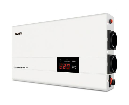 Стабилизатор напряжения SVEN AVR SLIM-2000 LCD SV-013950 – изображение 4