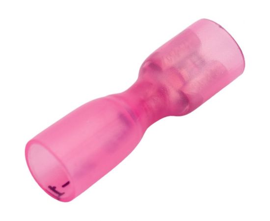 Плоская изолированная клемма REXANT, термоусаживаемая, гнездо 6.6мм, 0.5-1.5мм.кв, красный, 100 шт 08-0614 – изображение 3