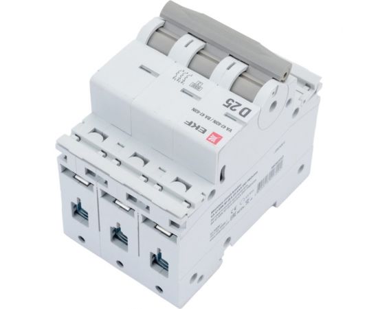 Автоматический выключатель EKF 3P 25А (D) 6кА ВА 47-63N PROxima M636325D – изображение 2