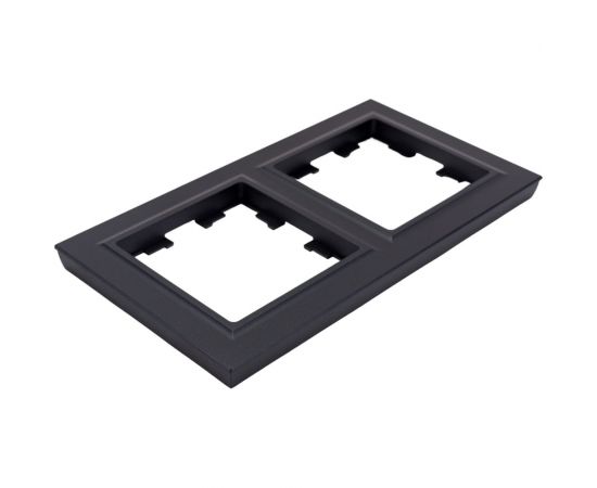2-местная рамка IEK Brite ру-2-брч черный BR-M22-K02 – изображение 4