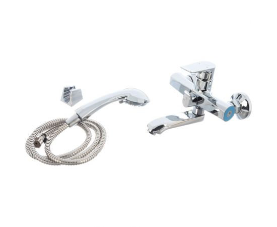 Смеситель для ванны G-lauf с литым поворот изливом 360° и душевой лейкой, хром GOB3-A134 – изображение 4