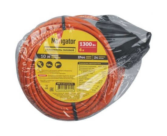 Удлинитель Navigator 93 944 npe-c-30-x-2x1 шнур, без заземления, 30м, Россия 93944 – изображение 2