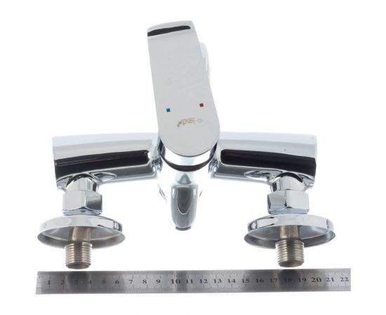 Смеситель для ванны G-lauf с литым поворот изливом 360° и душевой лейкой, хром GOB3-A134 – изображение 2