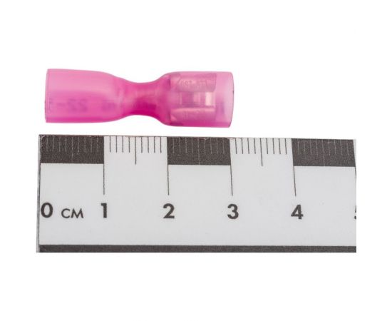 Плоская изолированная клемма REXANT, термоусаживаемая, гнездо 6.6мм, 0.5-1.5мм.кв, красный, 100 шт 08-0614 – изображение 4