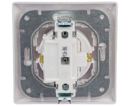 Розетка Bylectrica 1-местная СУ с заз.конт., серия СТИЛЬ, белый, РС16-306 – изображение 4