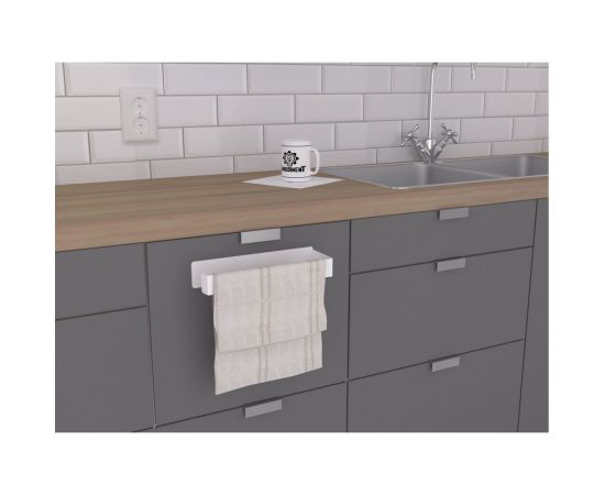 Держатель для бумажных полотенец EMBODIMENT монтаж без сверления, настенный, белый EMB-PTH-W-W – изображение 8