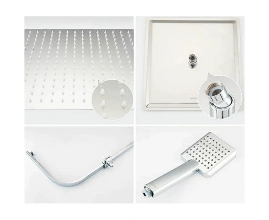 Душевая система Gappo термостат G2407-40 лейка "Тропический душ" квадрат 300х300 хром 549380 – изображение 2