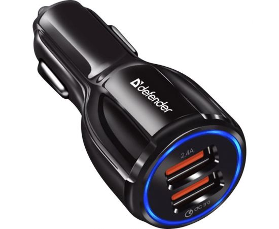 Автомобильное ЗУ DEFENDER UCA-100 2xUSB, QC3.0+2.4A 83833 