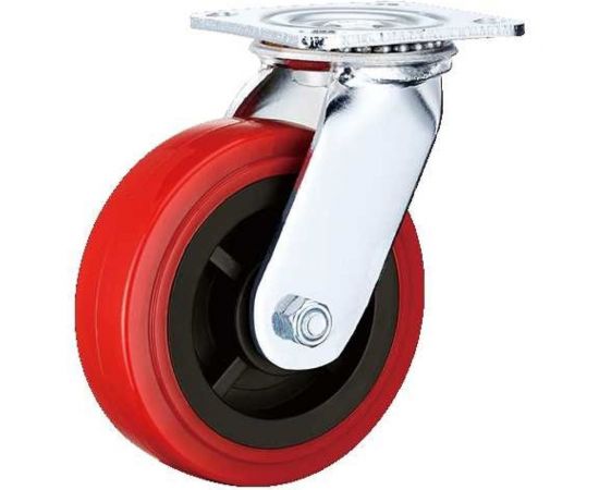 Колесо большегрузное поворотное (100 мм; полиуретан; нейлон; PVC SCpn42) MFK-TORG 62023100 