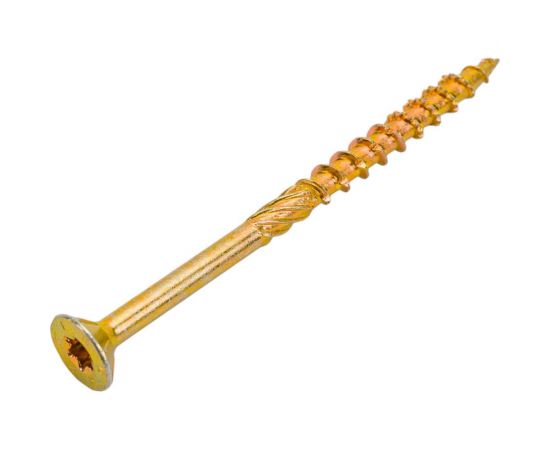 Конструкционный шуруп для дерева ЕВРОПАРТНЕР с фрезой, потайной, ж/п, Torx 25, 5,0x70 + бита, 70 шт. B3 0040 – изображение 2