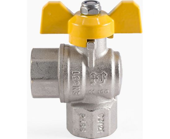 Шаровой угловой кран для газа PROFACTOR PF GAS ручка бабочка, в/в 1/2 дюйма PF GBV 333A – изображение 3