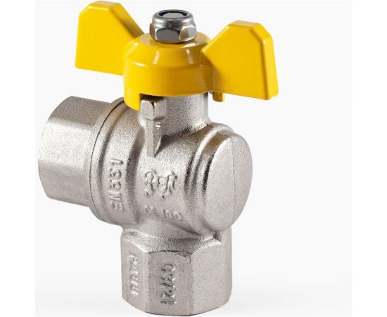 Шаровой угловой кран для газа PROFACTOR PF GAS ручка бабочка, в/в 1/2 дюйма PF GBV 333A – изображение 2