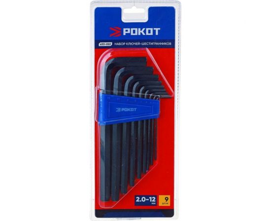 Набор удлиненных ключей-шестигранников РОКОТ 2.0-12 мм 633-022 – изображение 5