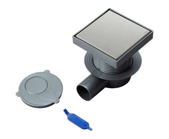 Точечный трап Logan L005-100 с двухсторонней решеткой из нержавеющей стали, под плитку, 10x10см 00306895 