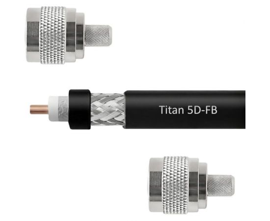 Кабельная сборка VEGATEL 5D/FB Titan N-male - N-male 10м R10847 