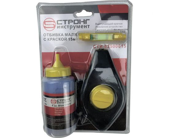 Отбивочный шнур с краской Strong 15 м СТИ-62500015 