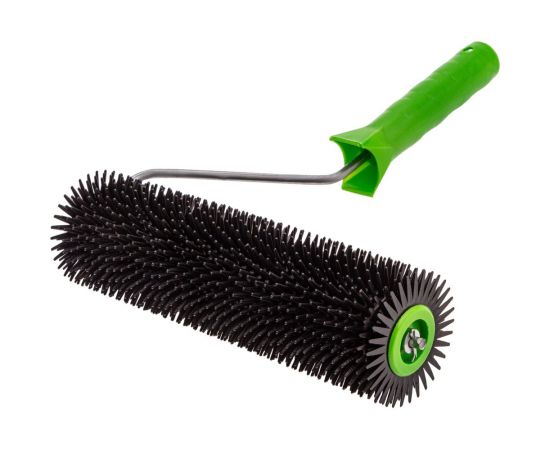 Игольчатый валик для наливных полов СИБРТЕХ с ручкой, острая игла, 240 мм 81110 