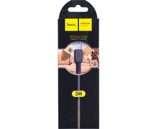 Кабель USB 2.0 Hoco X20, AM/microBM, черный, 3м 6957531068945 – изображение 6